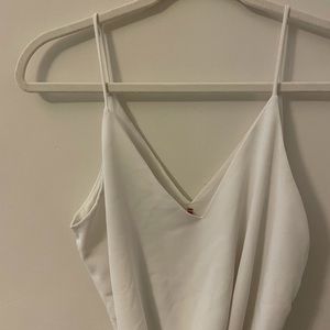 dina be White V Neck Bodysuit